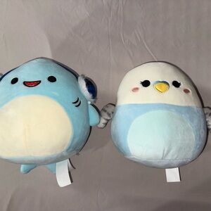 Charming Blue and White Plush Toy Duo